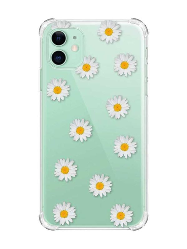 Чохол з потовщеними кутами на Apple iPhone 11 (6.1) :: Фон ромашки (принт 41)