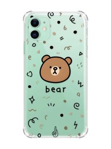 Чохол з потовщеними кутами на Apple iPhone 11 (6.1) :: Ведмедик (принт 76)