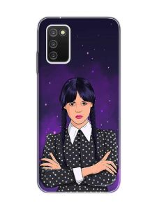 Чохол на Samsung Galaxy A03s :: Дівчина з косичками. Венздей (принт 208)