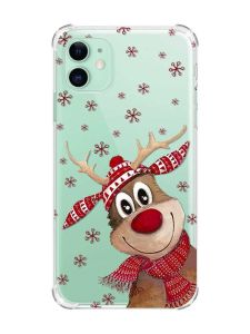 Чохол з потовщеними кутами на Apple iPhone 11 (6.1) :: Зимове оленятко (принт 149)