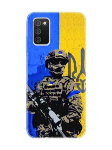 Чохол на Samsung Galaxy A03s :: Солдат (патріотичний принт 350)