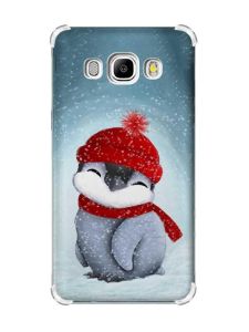 Чохол з потовщеними кутами на Samsung Galaxy J5(2016)/J510 :: Пінгвіненя у шапочці (принт 157)