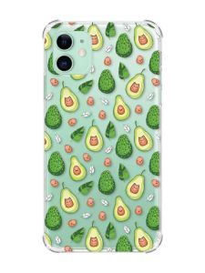 Чохол з потовщеними кутами на Apple iPhone 11 (6.1) :: Авокадо з котиками (принт 301)