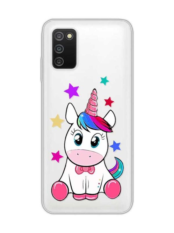 Прозорий чохол на Samsung Galaxy A03s :: Єдиноріг (принт 102)