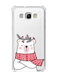 Чохол з потовщеними кутами на Samsung Galaxy J5(2016)/J510 :: Ведмідь у шарфі (принт 147)