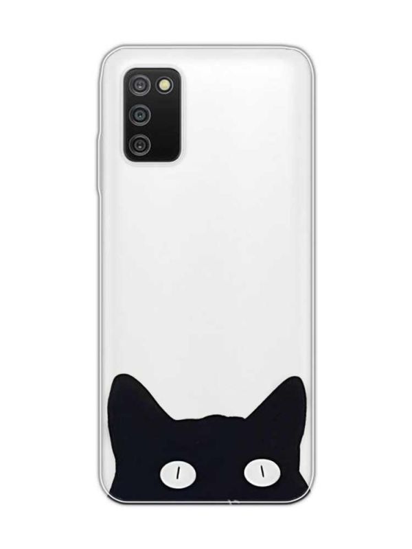 Прозорий чохол на Samsung Galaxy A03s :: Котик (принт 119)