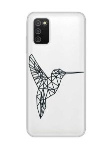 Прозорий чохол на Samsung Galaxy A03s :: Колібрі (принт 122)