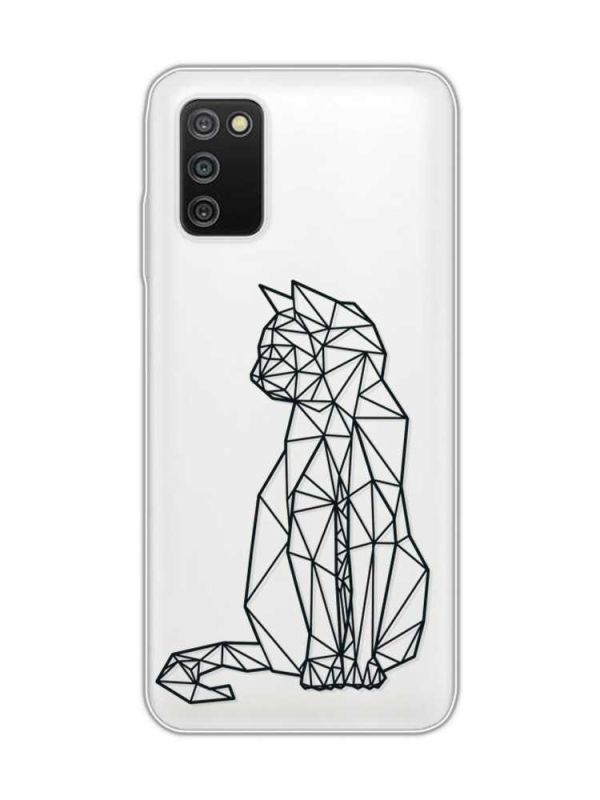 Прозорий чохол на Samsung Galaxy A03s :: Котик (принт 124)