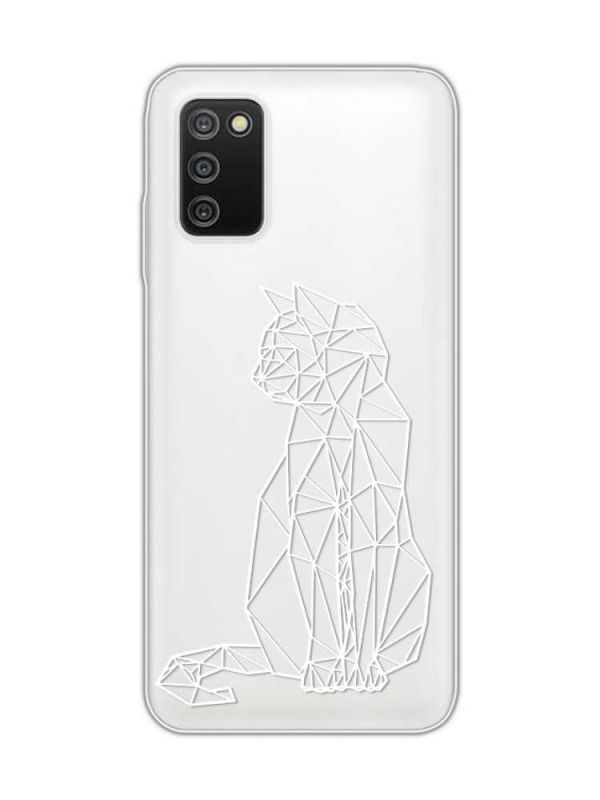Прозорий чохол на Samsung Galaxy A03s :: Котик (принт 125)