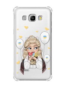 Чохол з потовщеними кутами на Samsung Galaxy J5(2016)/J510 :: Українка з солодощами (принт 175)
