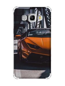 Чохол з потовщеними кутами на Samsung Galaxy J5(2016)/J510 :: Авто помаранчеве (принт 237)