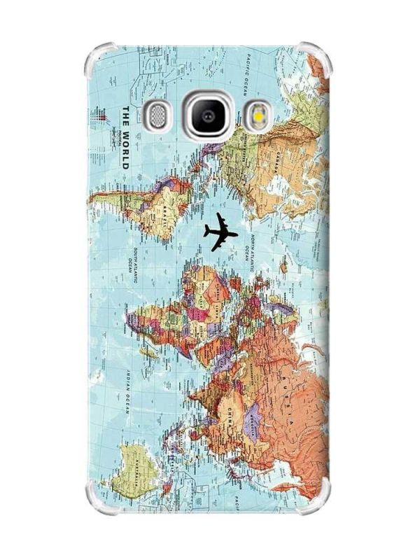 Чохол з потовщеними кутами на Samsung Galaxy J5(2016)/J510 :: Карта світу (принт 318)