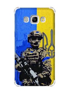Чохол з потовщеними кутами на Samsung Galaxy J5(2016)/J510 :: Солдат (патріотичний принт 350)