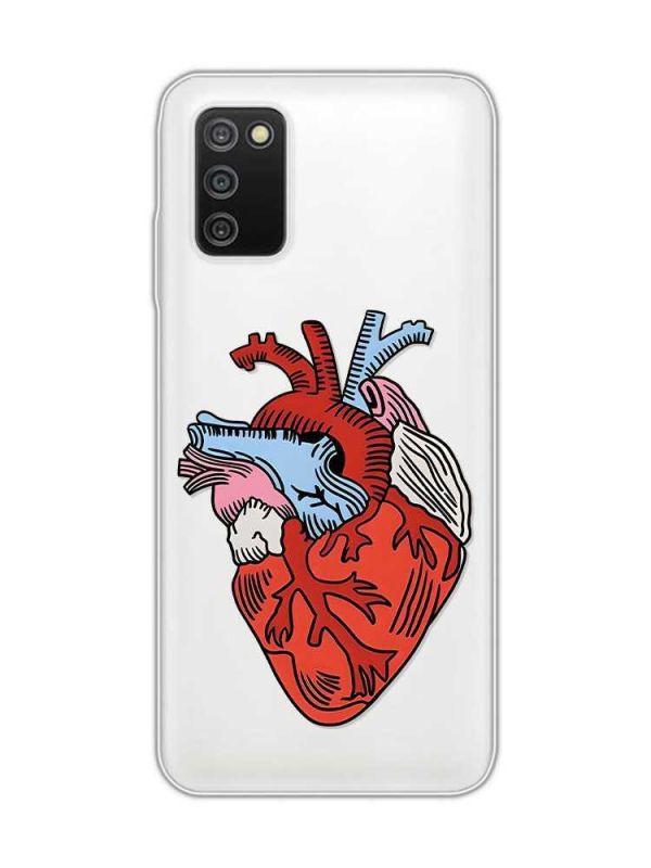 Прозорий чохол на Samsung Galaxy A03s :: Серце анатомічне (принт 250)
