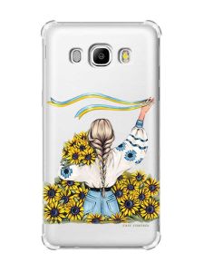 Чохол з потовщеними кутами на Samsung Galaxy J5(2016)/J510 :: Дівчина зі стрічкою (принт 25)