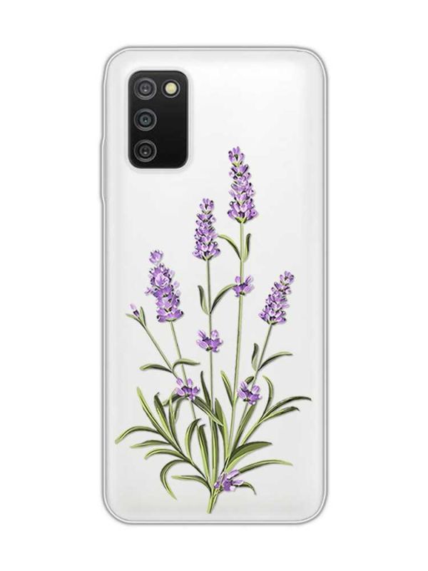 Прозорий чохол на Samsung Galaxy A03s :: Гілочки лаванди (принт 266)