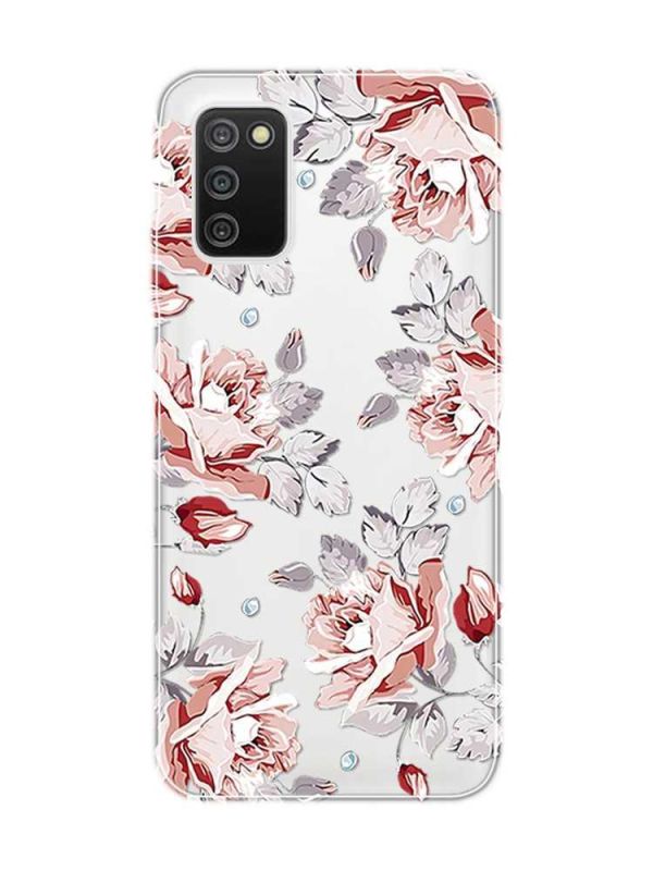 Прозорий чохол на Samsung Galaxy A03s :: Фон Троянди (принт 273)