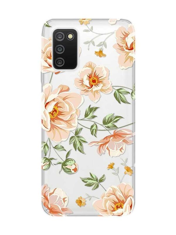 Прозорий чохол на Samsung Galaxy A03s :: Квіти пастельні (принт 277)