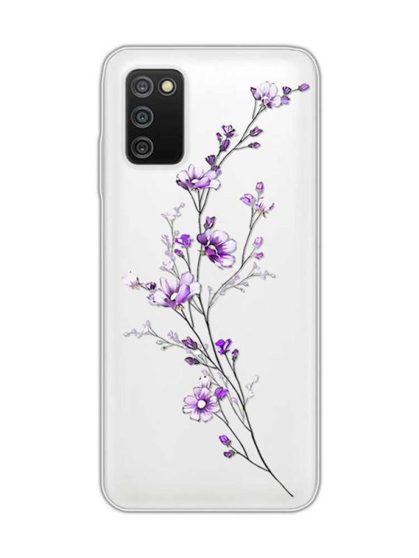Прозорий чохол на Samsung Galaxy A03s :: Гілочка квітів (принт 278)
