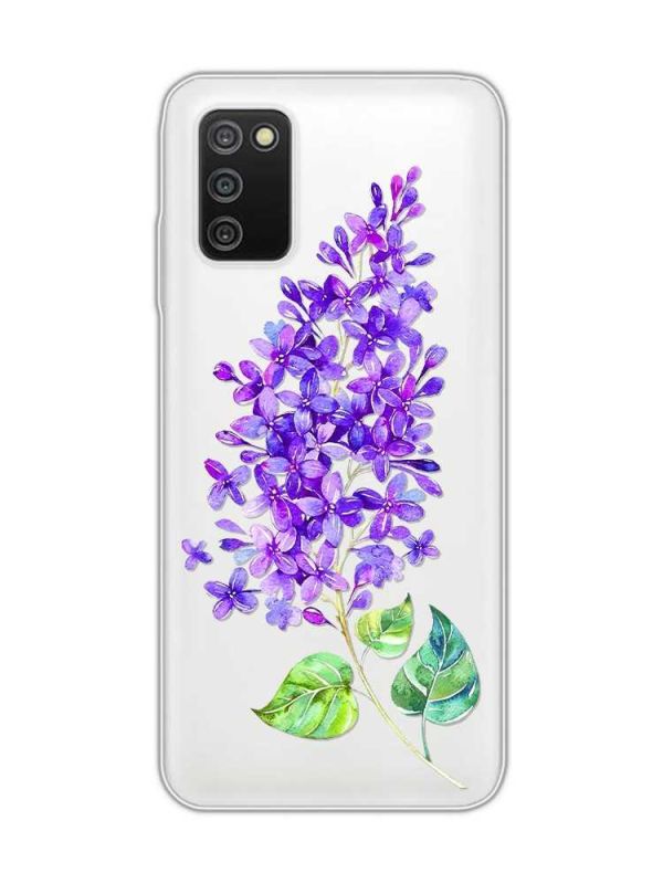 Прозорий чохол на Samsung Galaxy A03s :: Гілочка бузку (принт 280)
