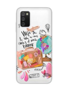 Прозорий чохол на Samsung Galaxy A03s :: Настрій подорожувати (принт 329)