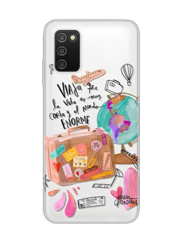 Прозорий чохол на Samsung Galaxy A03s :: Настрій подорожувати (принт 329)