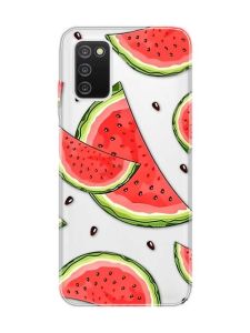 Прозорий чохол на Samsung Galaxy A03s :: Скибки кавуна (принт 342)