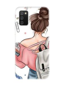 Чохол на Samsung Galaxy A03s :: Дівчина з рюкзаком (принт 30)