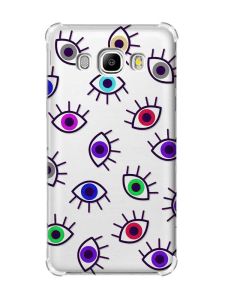 Чохол з потовщеними кутами на Samsung Galaxy J5(2016)/J510 :: Різнокольорові очі (принт 336)