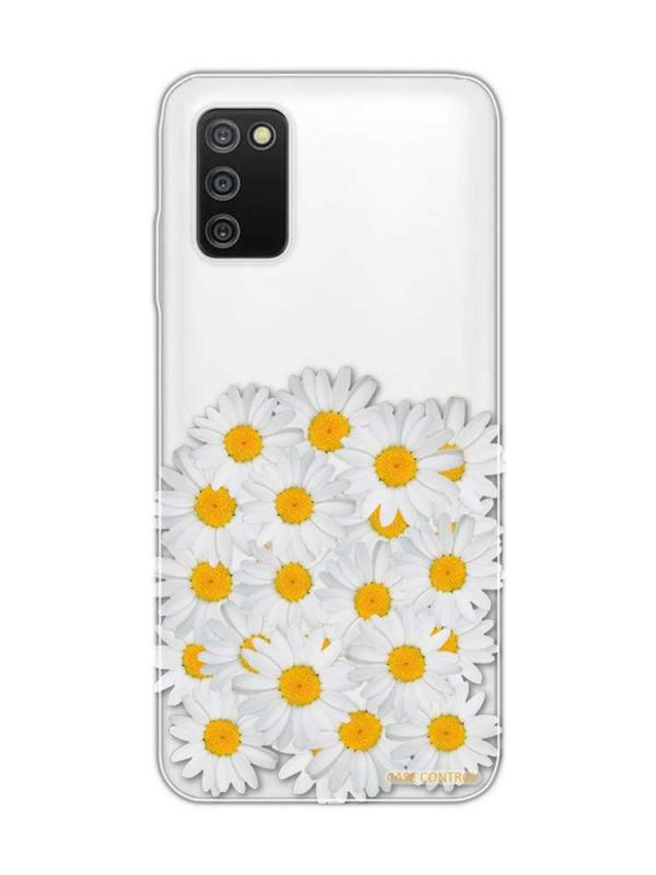 Прозорий чохол на Samsung Galaxy A03s :: Букет ромашок (принт 40)