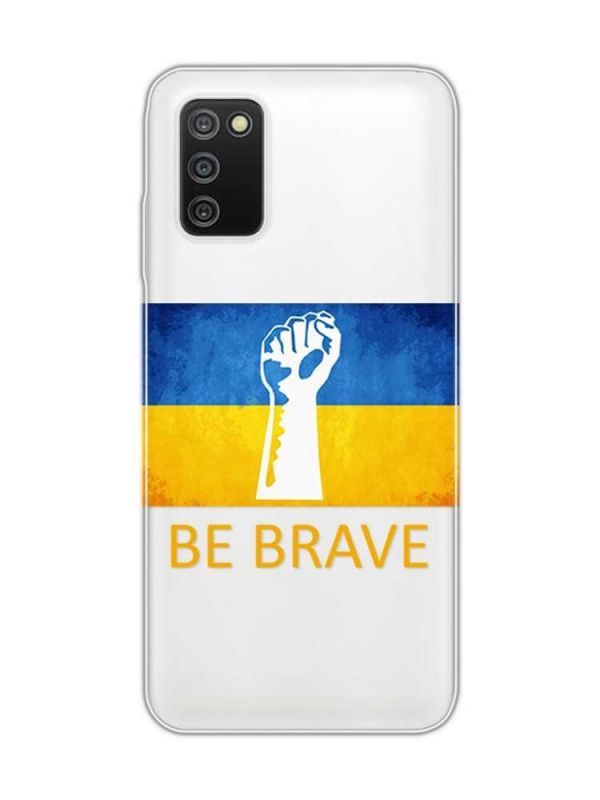 Прозорий чохол на Samsung Galaxy A03s :: Мужність Україна (принт 42)