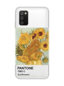 Прозорий чохол на Samsung Galaxy A03s :: Соняхи (принт 81)