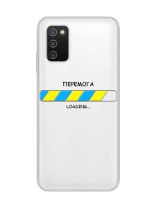 Прозорий чохол на Samsung Galaxy A03s :: Перемога Завантаження (патріотичний принт 88)