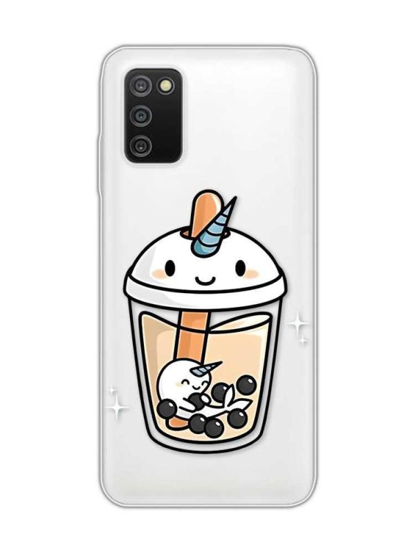 Прозорий чохол на Samsung Galaxy A03s :: Коктейль Єдиноріг (принт 96)