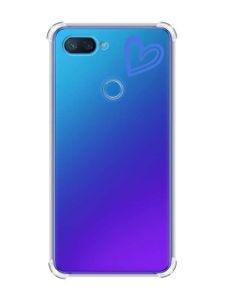 Чохол із потовщеними кутами на Xiaomi Mi 8 Lite :: Сердечко синє (принт 48)