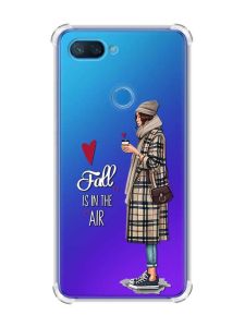 Чохол із потовщеними кутами на Xiaomi Mi 8 Lite :: Дівчина з кавою (принт 59)