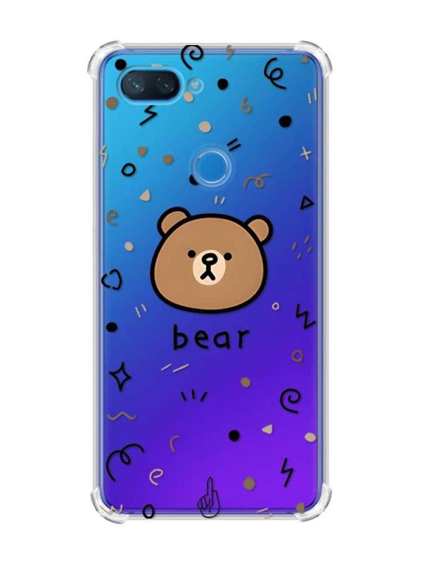 Чохол із потовщеними кутами на Xiaomi Mi 8 Lite :: Ведмедик (принт 76)