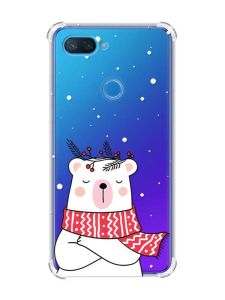 Чохол із потовщеними кутами на Xiaomi Mi 8 Lite :: Ведмідь у шарфі (принт 147)