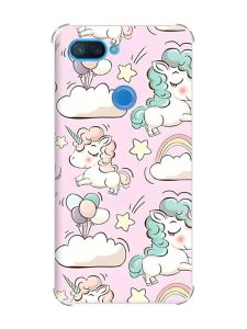 Чохол із потовщеними кутами на Xiaomi Mi 8 Lite :: Єдинороги (принт 106)