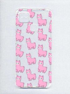 Чохол з потовщеними кутами на Xiaomi Redmi 9C/10A :: Лами рожеві (принт 101)