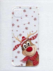 Чохол з потовщеними кутами на Xiaomi Redmi 9C/10A :: Зимове оленятко (принт 149)