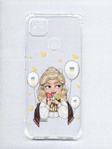 Чохол з потовщеними кутами на Xiaomi Redmi 9C/10A :: Українка з солодощами (патріотичний принт 175)