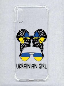 Чохол з потовщеними кутами на Xiaomi Redmi 9A :: Українська дівчина (принт 113)