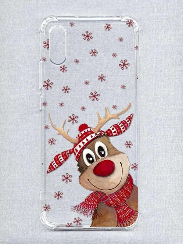 Чохол з потовщеними кутами на Xiaomi Redmi 9A :: Зимове оленятко (принт 149)
