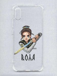 Чохол з потовщеними кутами на Xiaomi Redmi 9A :: Українська захисниця (патріотичний принт 169)