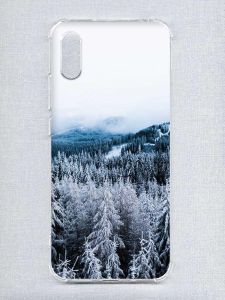 Чохол з потовщеними кутами на Xiaomi Redmi 9A :: Зимовий ліс (принт 164)