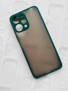 Прозорий матовий чохол із силіконовим бампером для Xiaomi Redmi 12 Зелений
