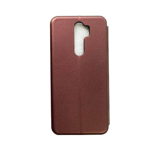 Чохол-книжка з малюнком для Xiaomi Redmi Note 8 Pro Бордовий :: Дівчина з латте (принт 227)