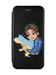 Чохол-книжка з малюнком для Samsung Galaxy S21 FE Чорний :: Моя Україна (принт 2)