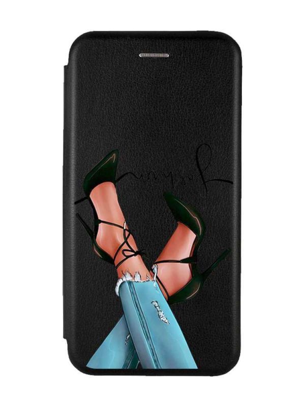 Чохол-книга з малюнком для Samsung Galaxy M13 4G Чорний :: Ніжки (принт 60)